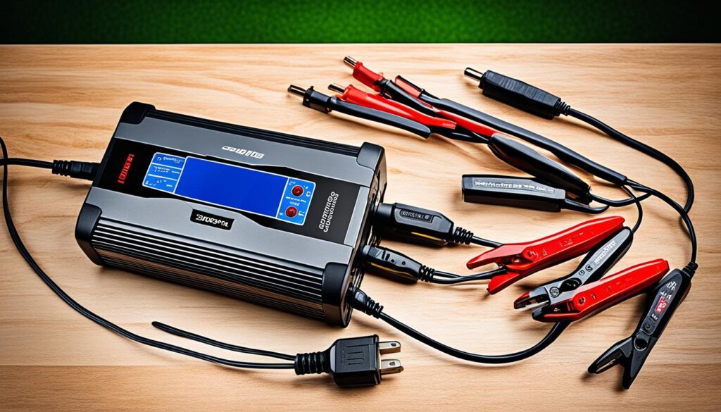 car battery charger features