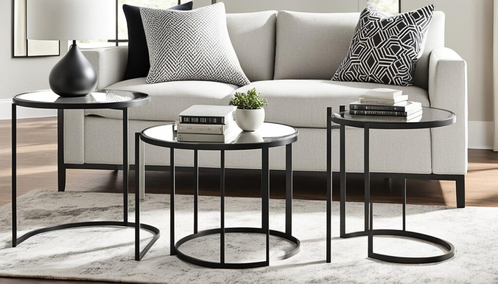 metal end tables