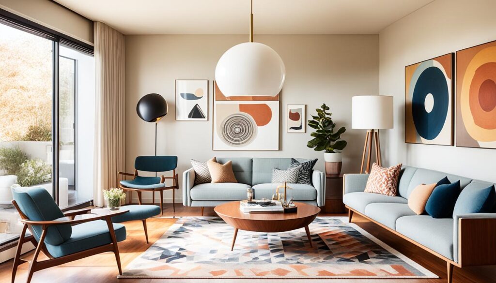 mid-century modern interior