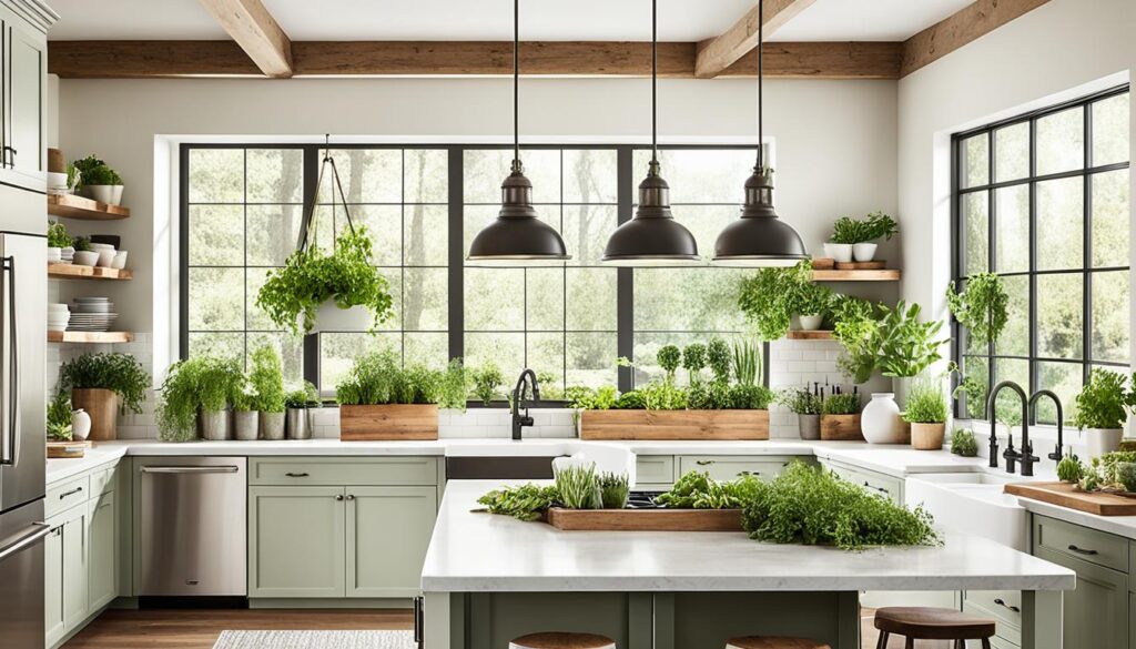 modern farmhouse greenery