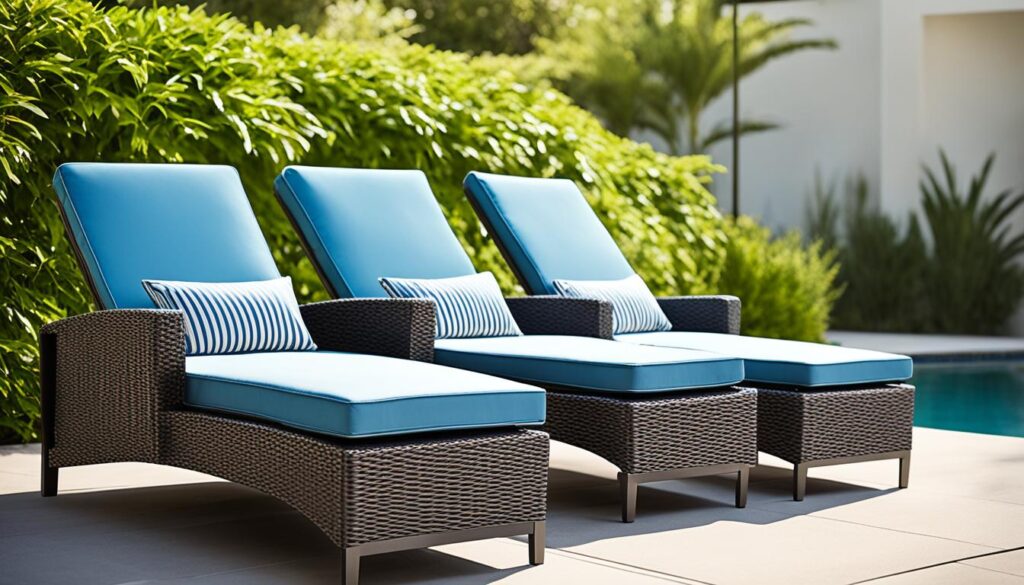 Aluminum and Wicker Sun Loungers