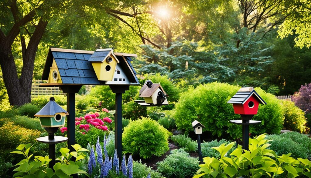 Backyard bird houses