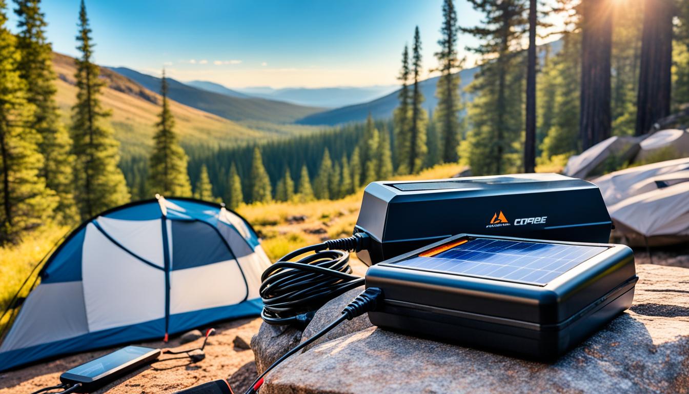 Car battery charger for camping