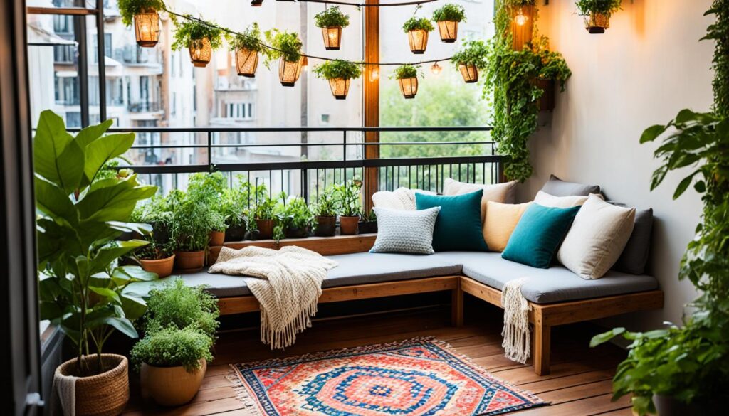 Cozy balcony nook