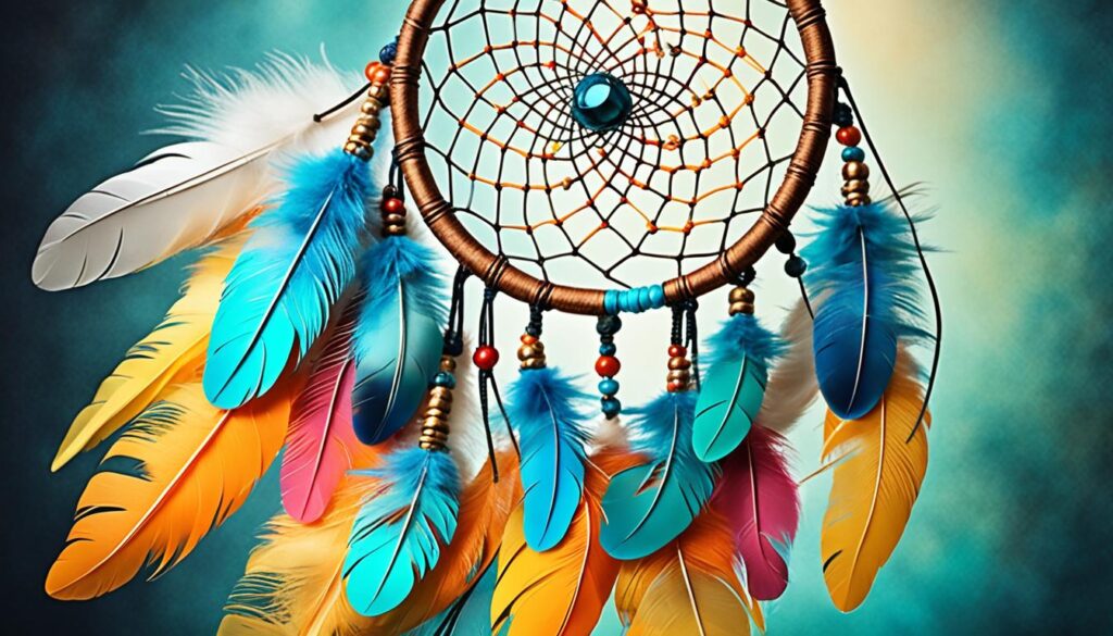 Dream catcher feathers