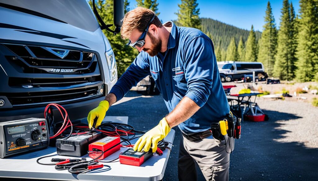 RV car battery charger maintenance