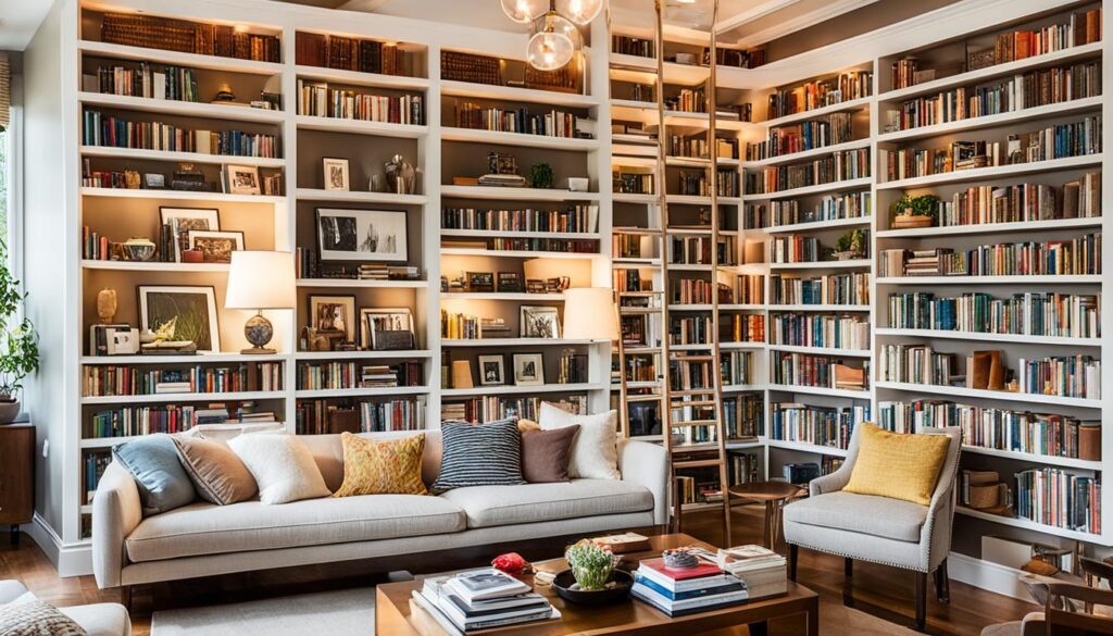 built-in bookshelves