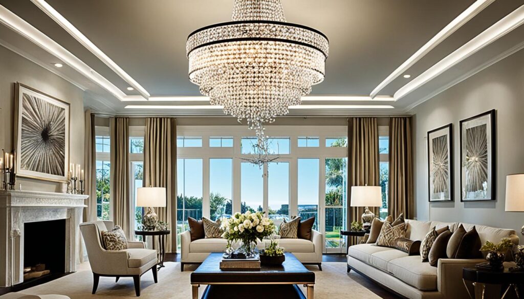 living room chandelier