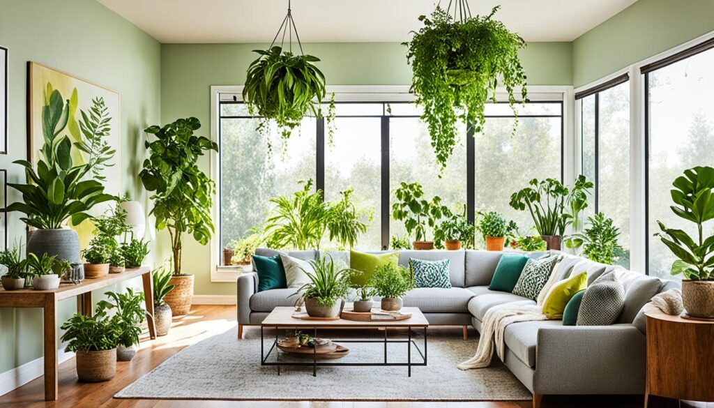 living room plants