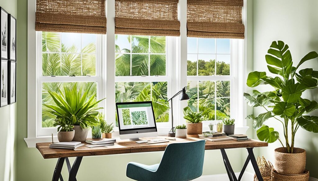 nature-inspired office decor