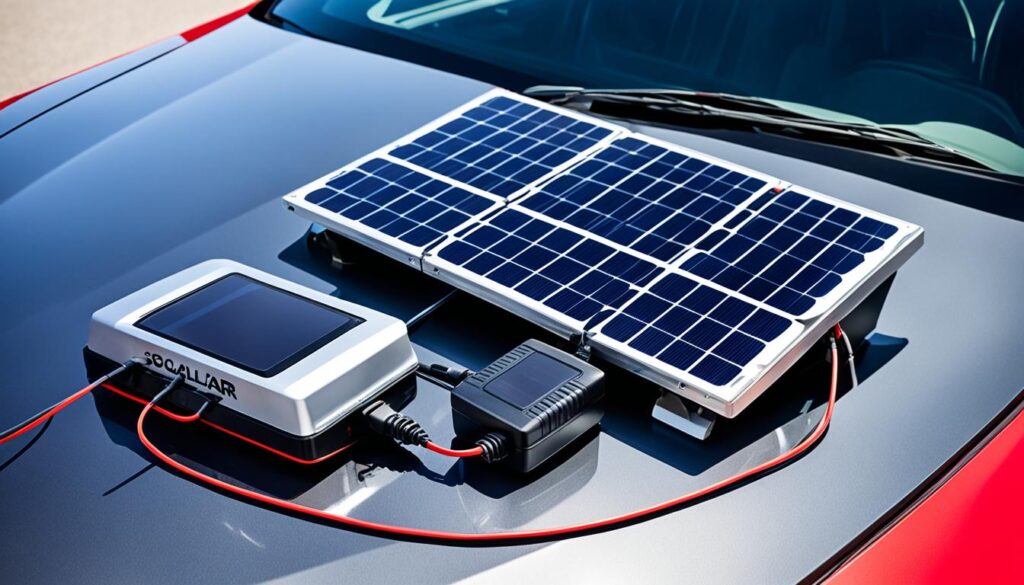 solar-powered car battery charger