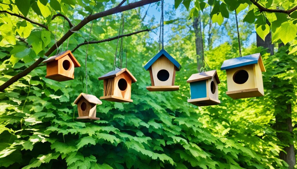 wooden birdhouses