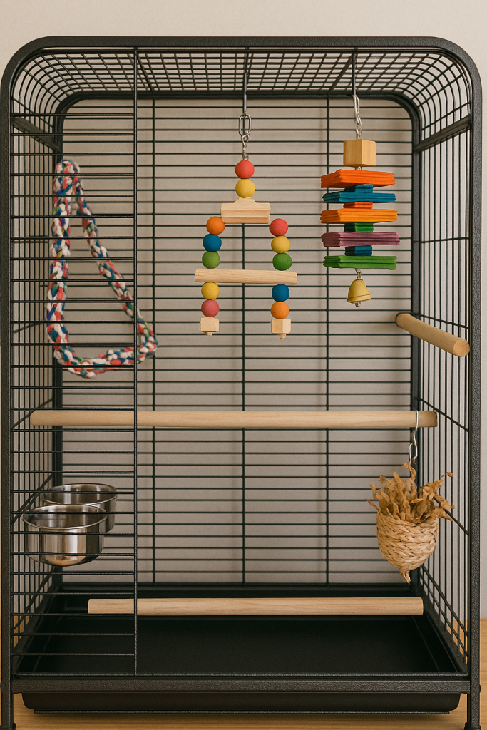 Proper cage setup for parrots Proper cage setup for parrots